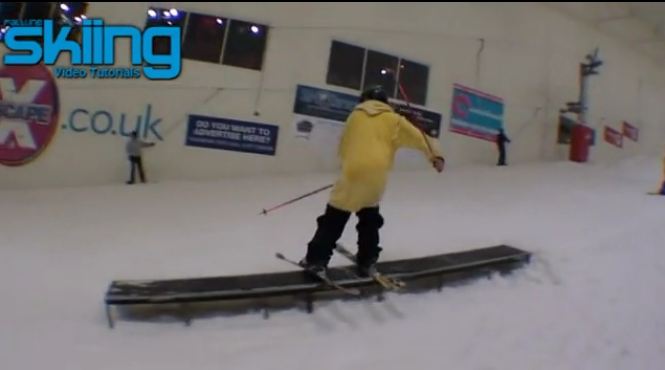 270 onto a box Skiing balance